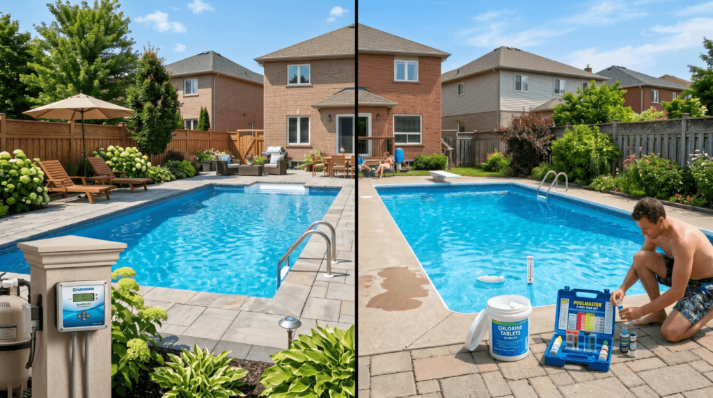 Saltwater vs chlorine pool system comparison