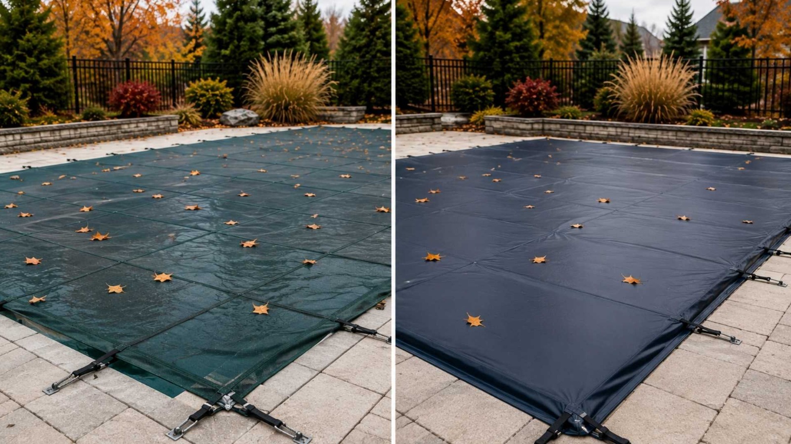 mesh vs solid pool cover